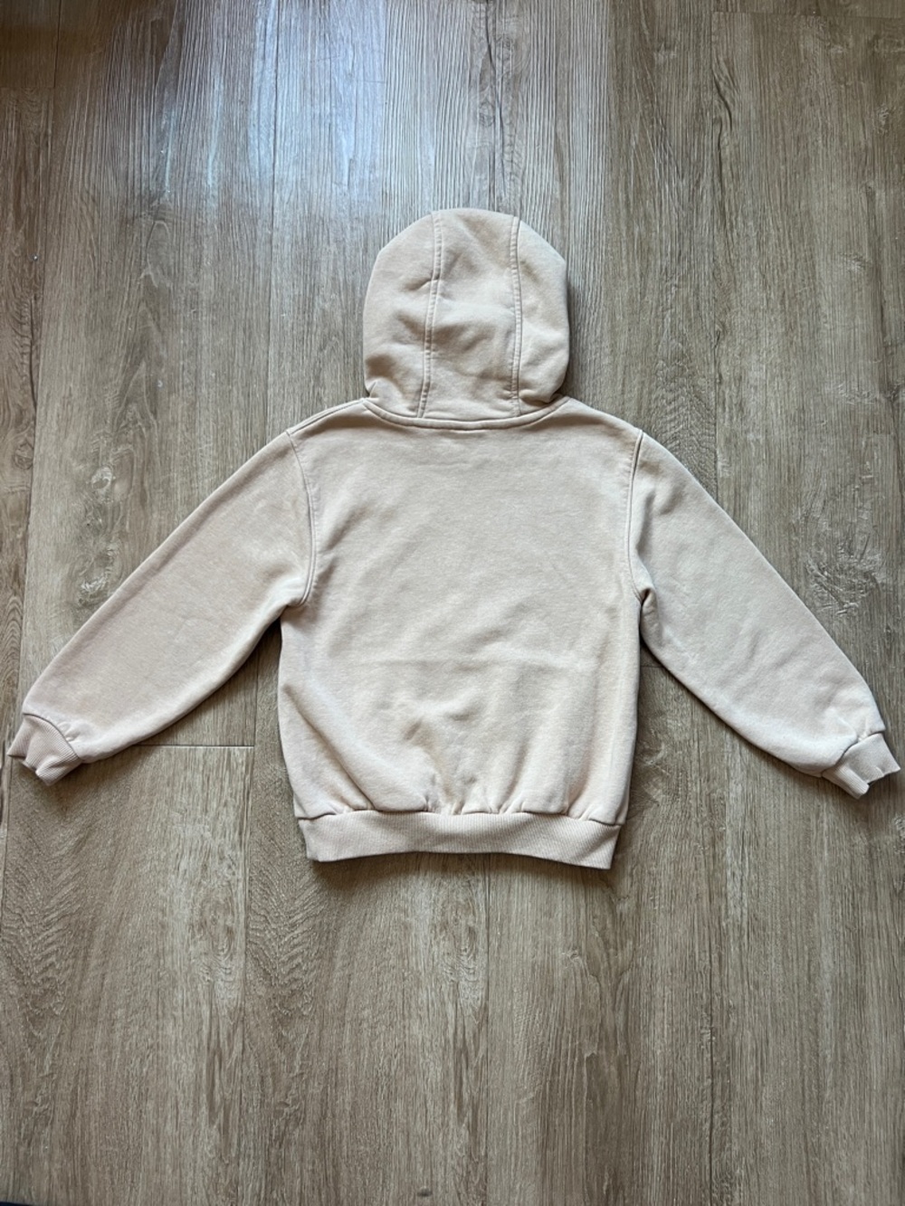Nike Kids Tan Pullover Hoodie with Multicolor Paint Splatter Logo Size 7 - Picture 6 of 9